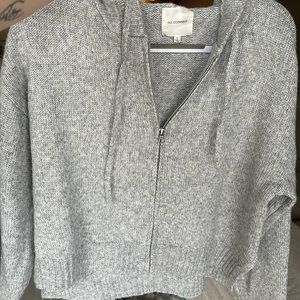 Heather Gray zip up sweater